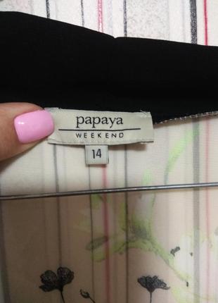 Красивая шифоновая блуза/накидка с принтом  papaya 12/14,блузка4 фото