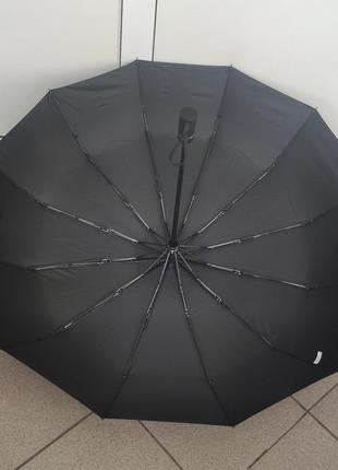 Мужской автоматический зонт feeling rain на 12 спиц чорна (2718)6 фото
