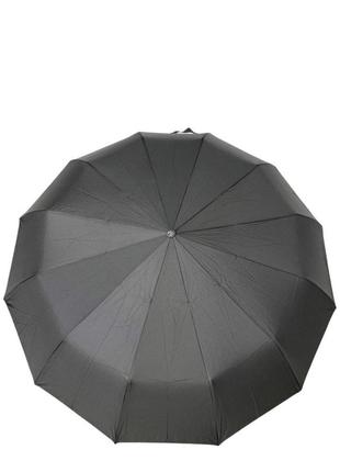 Мужской автоматический зонт feeling rain на 12 спиц чорна (2718)2 фото