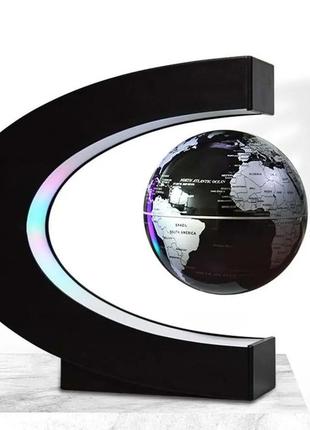 Нічник глобус левітуючий globe magnetic з led підсвічуванням чорний