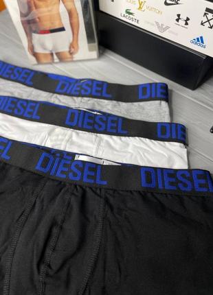 Набор мужских трусов diesel черный, серый, белый mu0882 фото