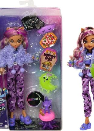 Лялька монстер хай клодін вульф піжамна вечірка monster high clawdeen wolf creepover party hky67