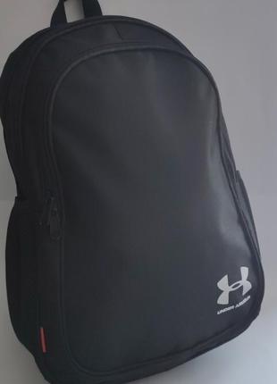 Рюкзак чоловічий чорний текстиль з логотипом7 фото