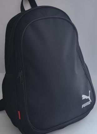 Рюкзак чоловічий чорний текстиль з логотипом6 фото