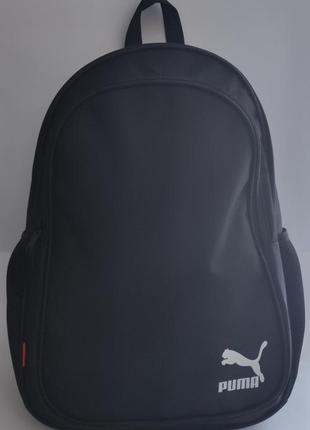 Рюкзак чоловічий чорний текстиль з логотипом1 фото