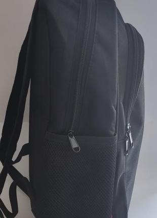 Рюкзак чоловічий чорний текстиль з логотипом9 фото