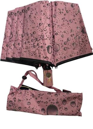 Женский зонт полуавтомат на 9 спиц антиветер с пузырьками toprain