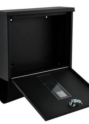 Почтовый ящик - черный с местом тубусом для газет и листовок malatec 6244 польша