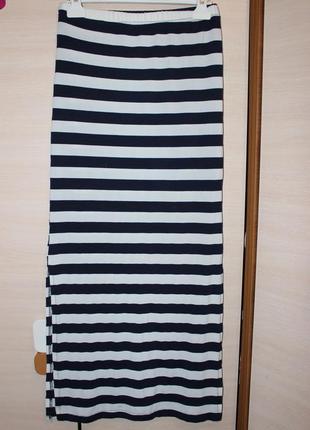 Юбка в полоску с роспорками moda lily