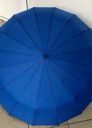 Зонт женский toprain 520 автоматический16 спиц синий1 фото