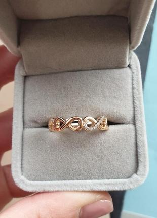 Кольцо знак безконечности медицинское золото