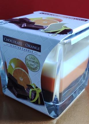 Свеча ароматизированная шоколад-апельсин bispol170g2 фото