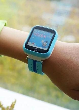 Дитячий розумний годинник з gps smart baby watch q750 blue, смарт годинник-телефон з сенсорним екраном та іграми