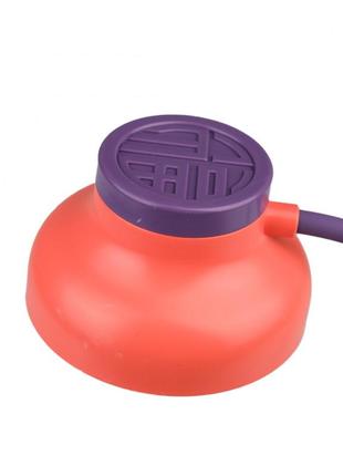 Настольная лампа с подставкой для телефона на прищепке коралловая