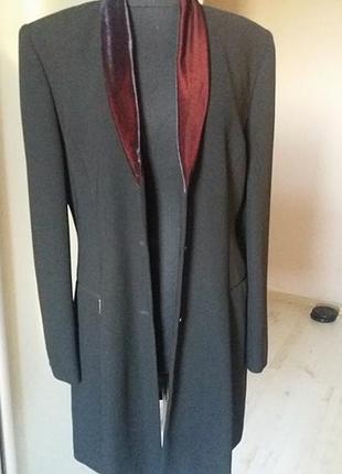 Стильний піджак довгий чорний френч ambiente,в стані.нового раз.38-40