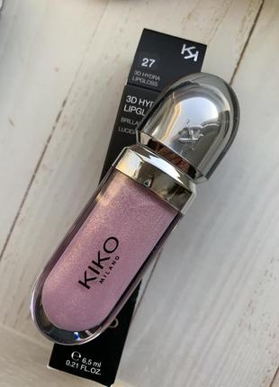 Супер сяючий блиск для губ kiko milano 3d hydra lipgloss 27 номер