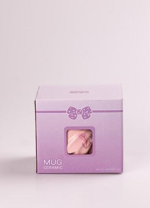 Чашка керамическая flamingo 500мл с крышкой и ложкой чашки для кофе nice day