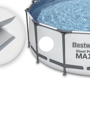 Каркасный бассейн c фильтром и насосом bestway steel pro max 56408 305х76 см 4678 л фильтр-насос польша9 фото