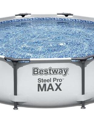 Каркасный бассейн c фильтром и насосом bestway steel pro max 56408 305х76 см 4678 л фильтр-насос польша10 фото