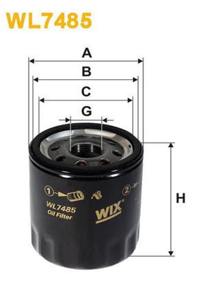 Фильтр масляный dodge avenger, caliber, journey; jeep patriot; suzuki grand vitara wix filters - (wl7485)