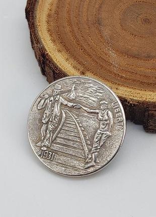 Монета сувенірна "закохані" (колір — срібло) арт. 049071 фото