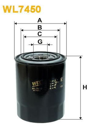 Фильтр масляный hyundai h 1; kia sorento wix filters - (wl7450)