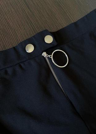 Юбка черная стильная школьная мини юбка3 фото