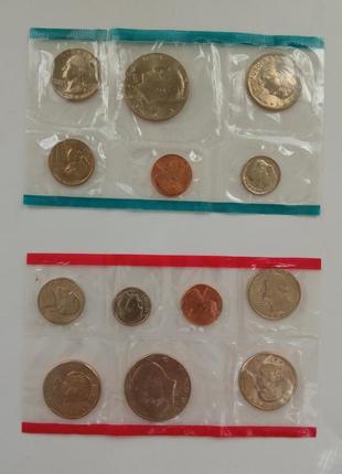 Годовой набор монет сша 1980 год p d2 фото
