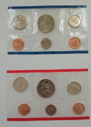 Річний набір монет сша 1986 рік p d3 фото