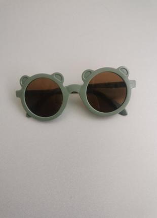 Дитячі сонячні окуляри ведмежата зелені1 фото