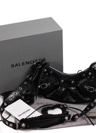 Сумочка-клатч жіноча balenciaga le cagole xs shoulder bag black