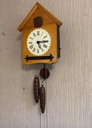 Годинник-ходики, годинник настінний механічний з зозулею і боєм "маяк" срср2 фото