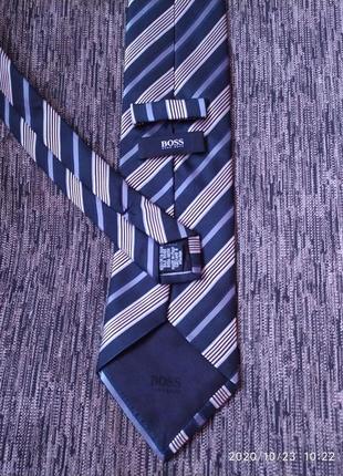 Крутой шелковый галстук hugo boss,3 фото