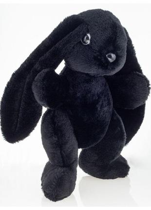 Мягкая игрушка кролик 30 см алина черный4 фото