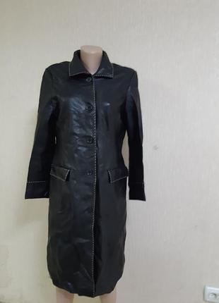 Плащ кожаный