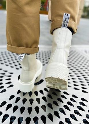 Ботинки dr.martens jadon white cream (premium) черевики4 фото