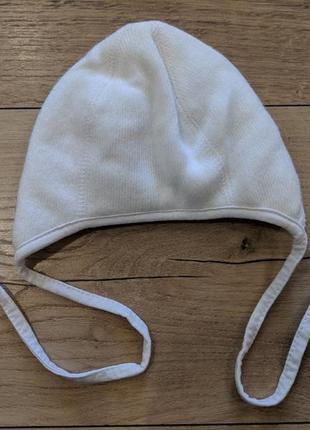 Шапка на завязках для новорожденного шапочка для новонародженого3 фото
