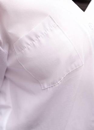 Женская рубашка большого размера батал 50-56 однотонная белая и черная с иммитацией топа поплин/вискоза8 фото