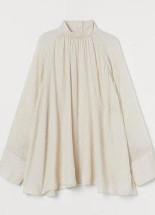 H&m нереальная шелковая блуза мега оверсайз в стиле cos л/хл