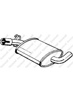 Глушитель передний volkswagen golf ii 87-92 bosal - (233-407)