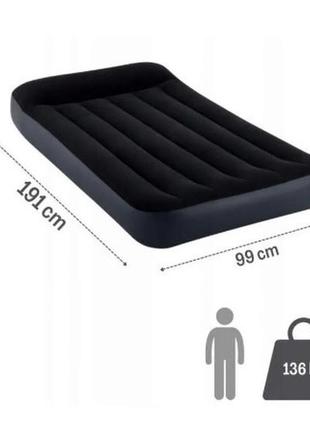 Ліжко надувне розміром: 191х99х25см односпальне, з узголів'ям2 фото