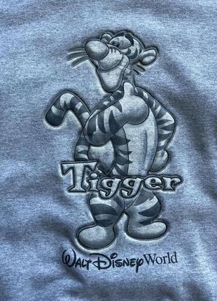 Винтажный свитшот walt disney world tigger vintage 3d logo 90's sweatshirt made in usa3 фото