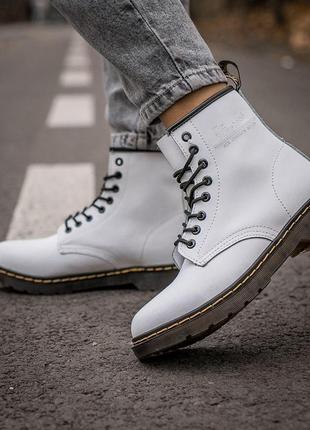 Шикарные кожаные осенние ботинки сапоги dr.martens 1460 😍(на меху)6 фото