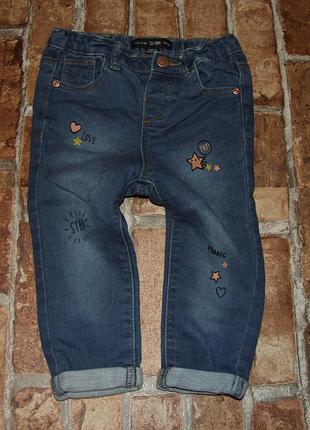 Стрейч джинсы девочке 1 год denim co