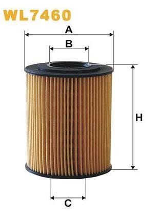 Фильтр масляный opel astra h (astra iii), astra j (astra iv), corsa d, meriva a, meriva b wix filters (wl7460)