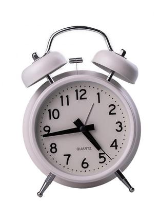 Часы будильник clock на батарейке аа настольные часы с будильником2 фото