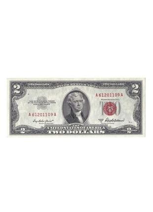 Купюра 2 доллара сша 1953 год unc1 фото