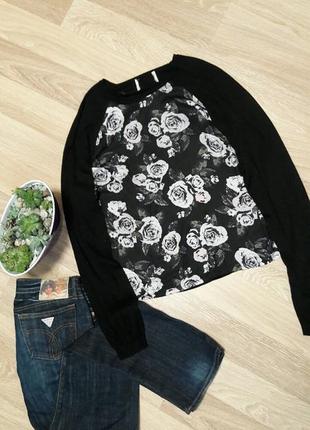 Пулове з принтом троянди кофта светр, кофта