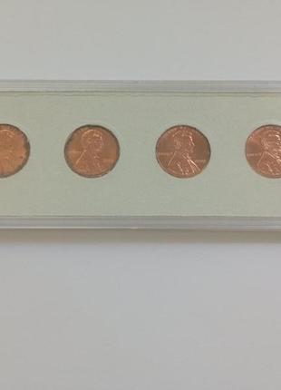 Сша набор цветных монет 1 цент линкольн 2009 год5 фото