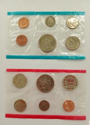Годовой набор монет сша 1972 год p d3 фото